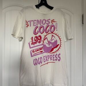 Farm Rio tee t shirt oversized size small cocoon white print used